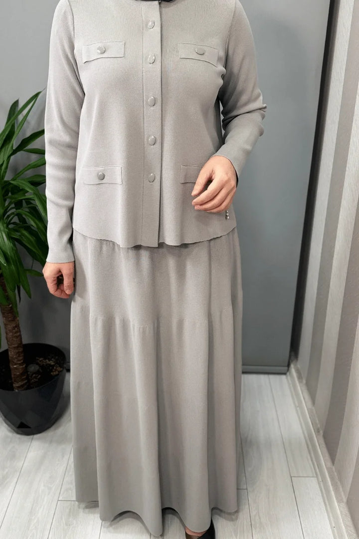 Miss Dalida Triko Etek Gri T25Y- 2004