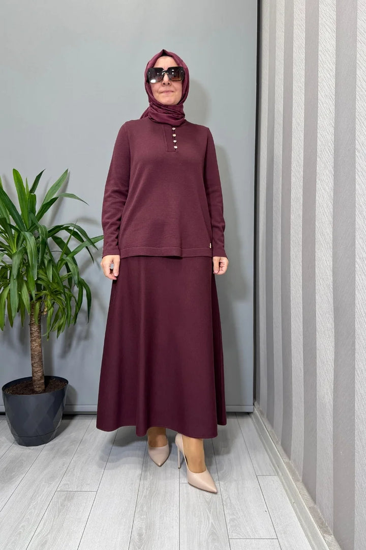 Miss Dalida Triko Takım Bordo T26K-6018 (T26K-2011)