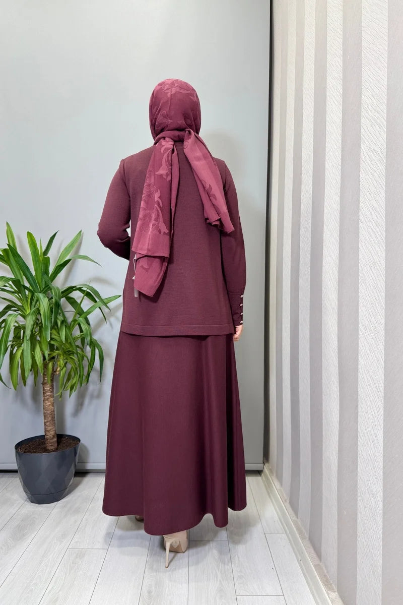 Miss Dalida Triko Takım Bordo T26K-6018 (T26K-2011)