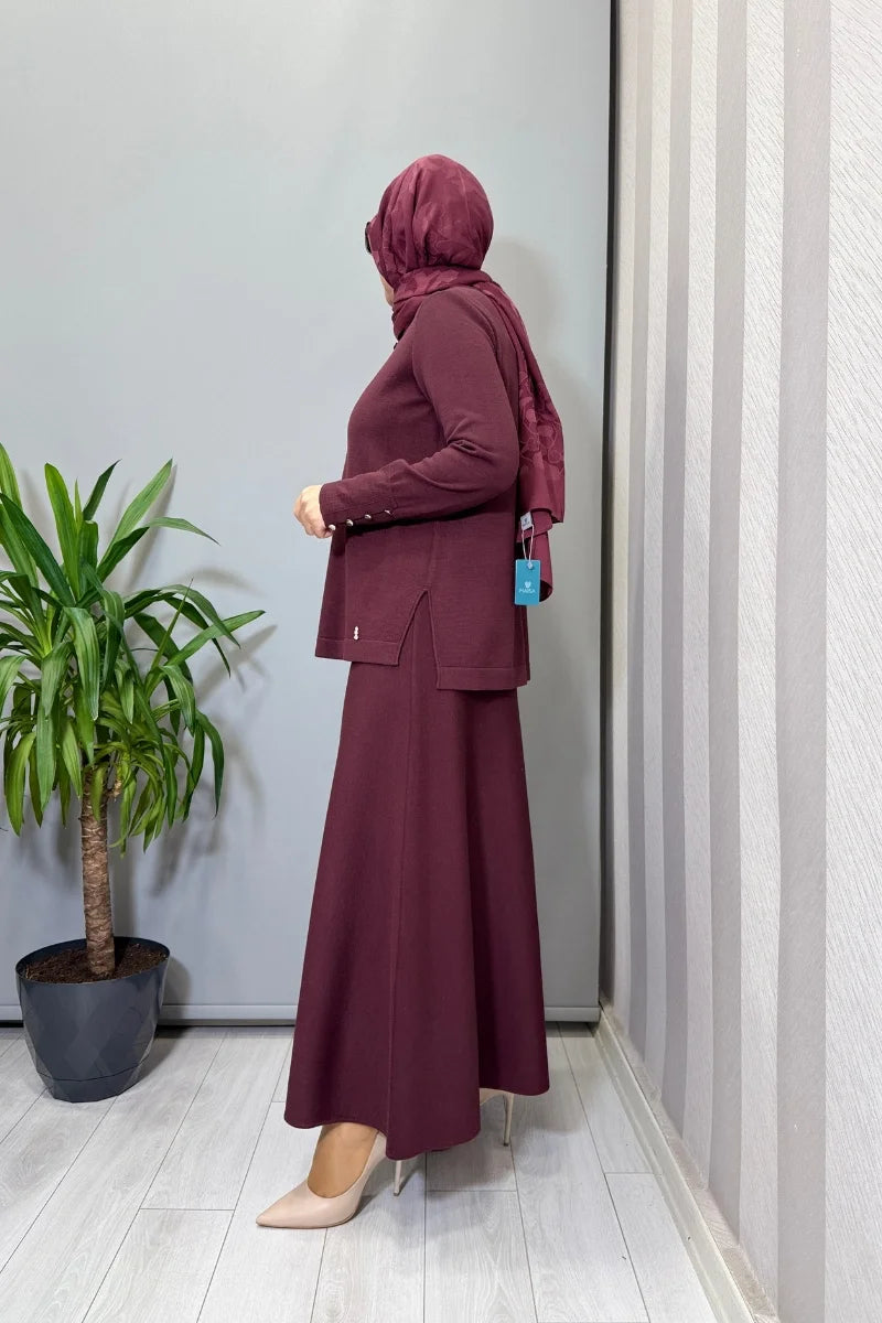 Miss Dalida Triko Takım Bordo T26K-6018 (T26K-2011)