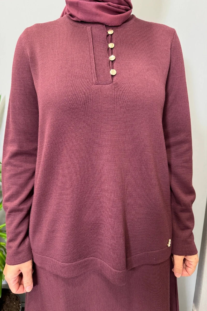 Miss Dalida Triko Takım Bordo T26K-6018 (T26K-2011)