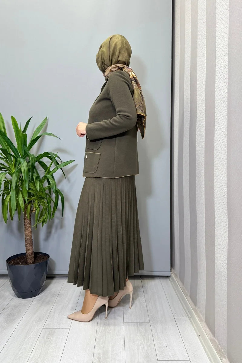Miss Dalida Triko Takım Haki T26K-8201 (T26K-2004) - Haki - Görsel 2 #renk_haki