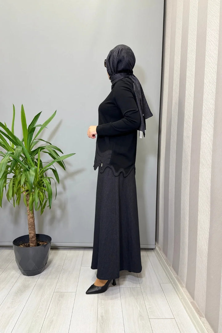 Miss Dalida Triko Tunik Etek Takım Siyah T25PF-6020 (2015)