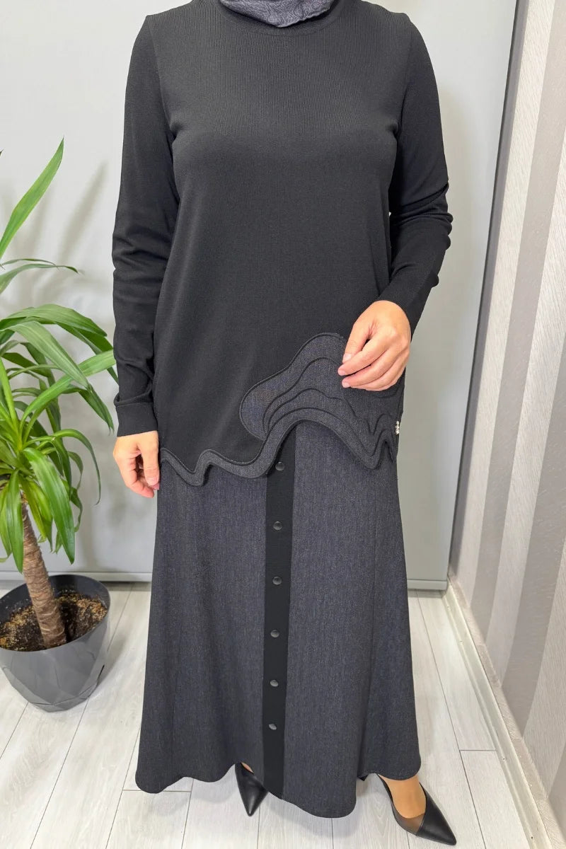 Miss Dalida Triko Tunik Etek Takım Siyah T25PF-6020 (2015)