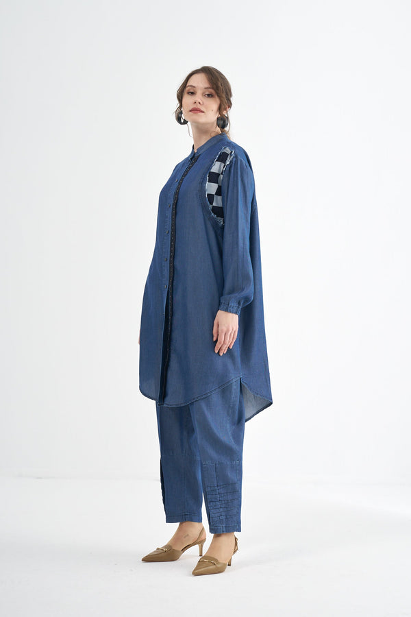 Misswhence Tencel Gömlek Pantolon Takım 6