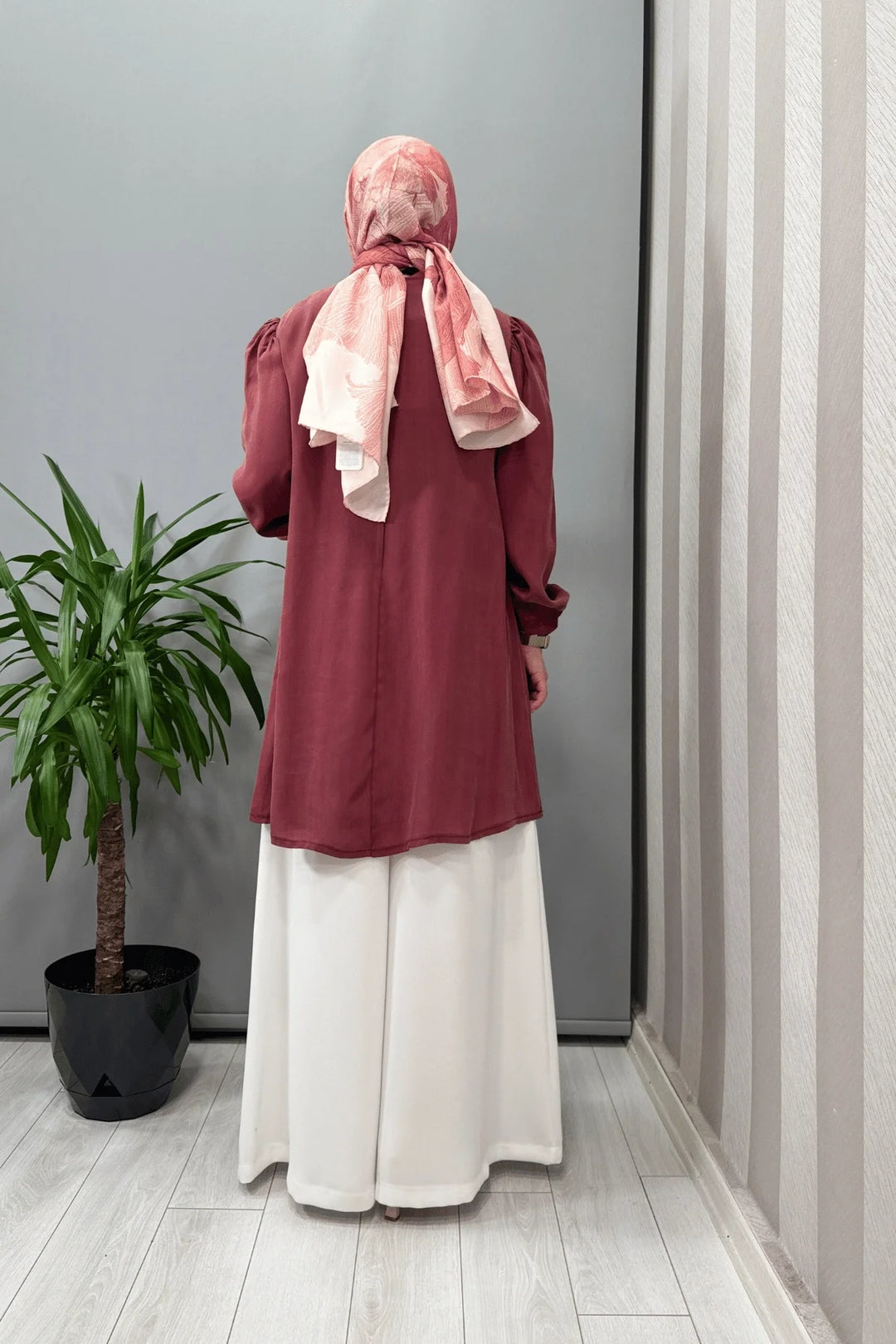 Misswhence Basic Cupro İpek Tunik 37025 - Gül Kurusu - Görsel 4 