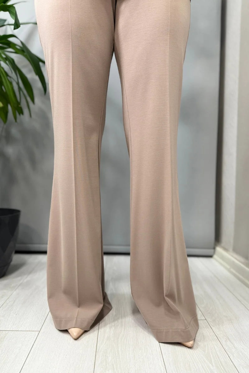 Misswhence Beli Lastikli Modal Pantolon 37115 - Vizon - Görsel 3 