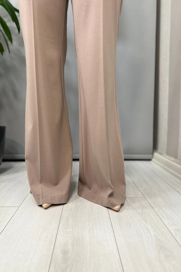 Misswhence Beli Lastikli Modal Pantolon 37115 - Vizon - Görsel 2 