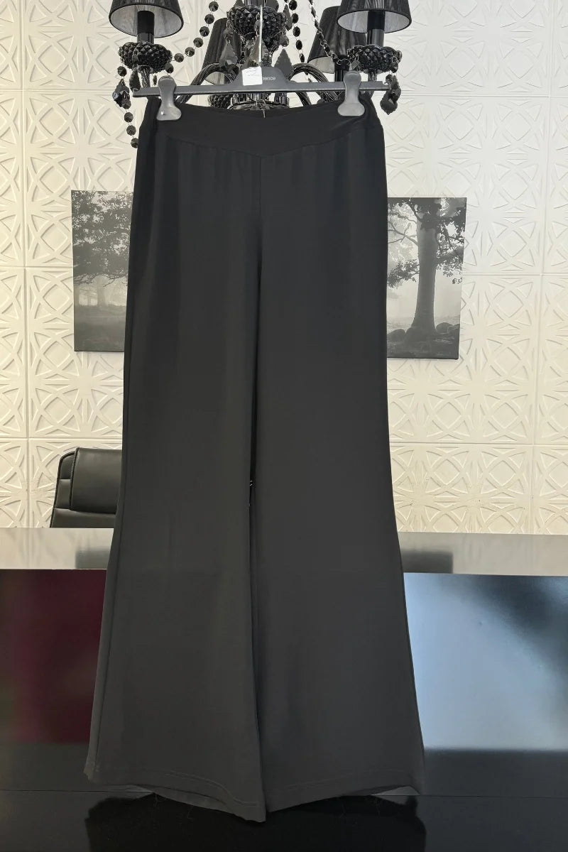 MissWhence Bol Paça Krep Pantolon 35130 - Siyah - Görsel 2 #renk_siyah