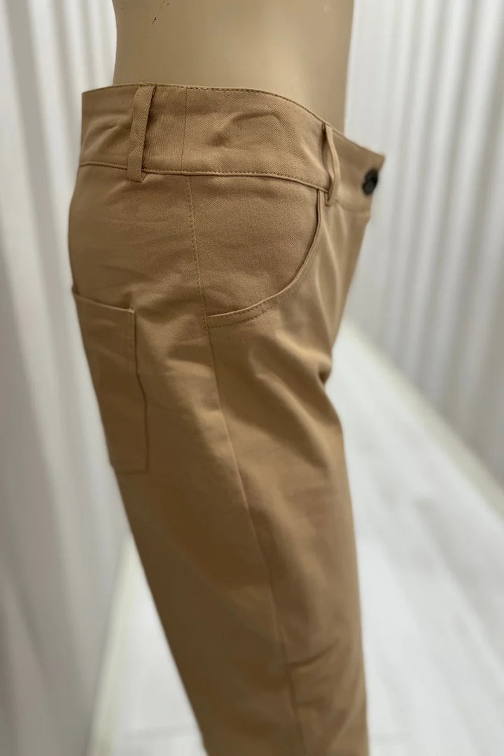MissWhence Boru Paça Pantolon 31117 - Camel - Görsel 2 