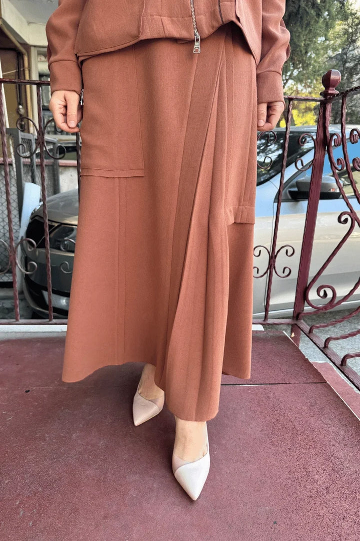 MissWhence Ceket Etek Takım 36204 - Tarçın - Görsel 5 