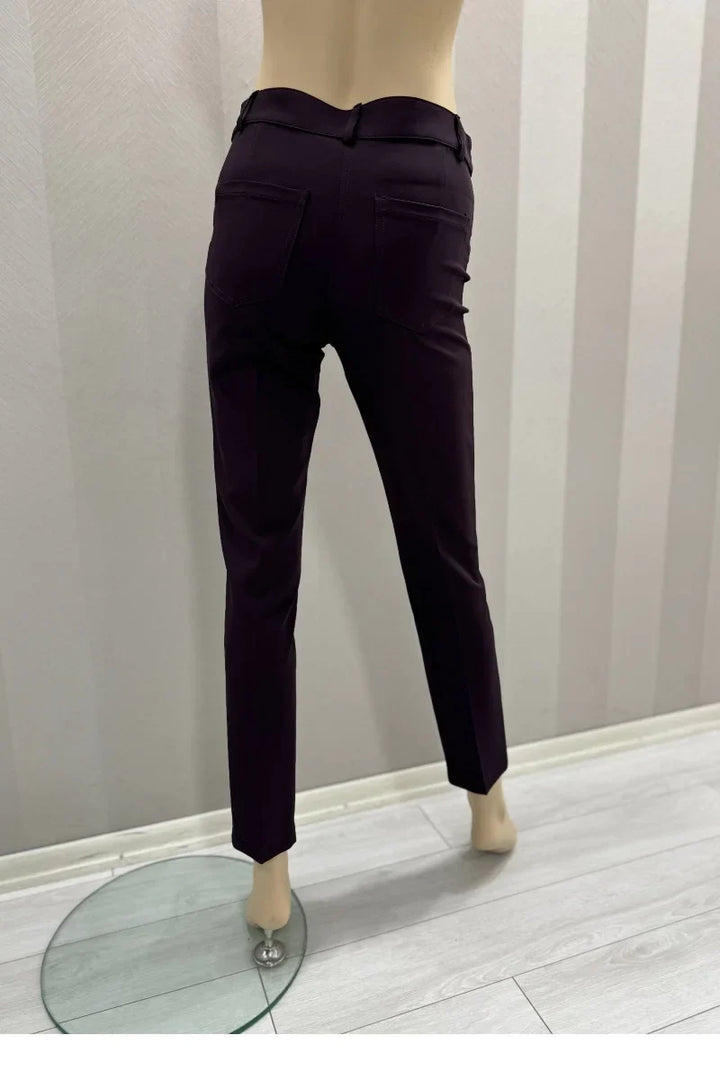 MissWhence Cigarette Pantolon 24104 - Patlıcan Moru - Görsel 1 