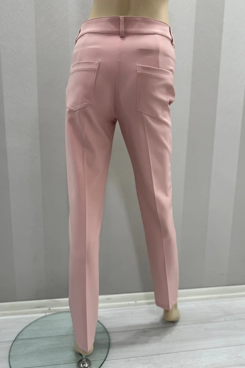 MissWhence Cigarette Pantolon 24104 - Pembe - Görsel 2 