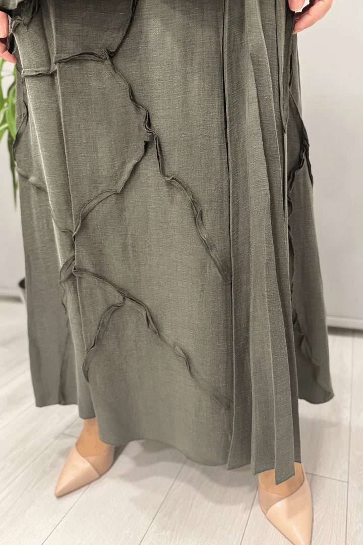 Misswhence Çıtçıtlı Patchwork Takım 37305 - Haki - Görsel 5 