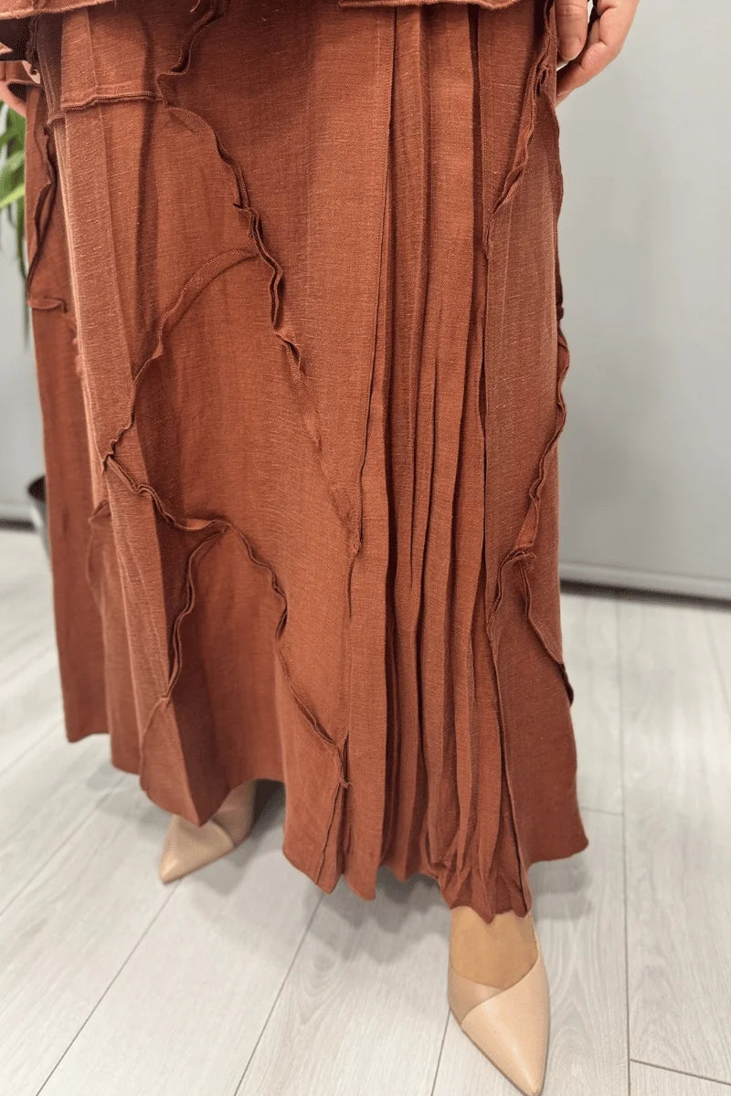 Misswhence Çıtçıtlı Patchwork Takım 37305 - Turuncu - Görsel 5 