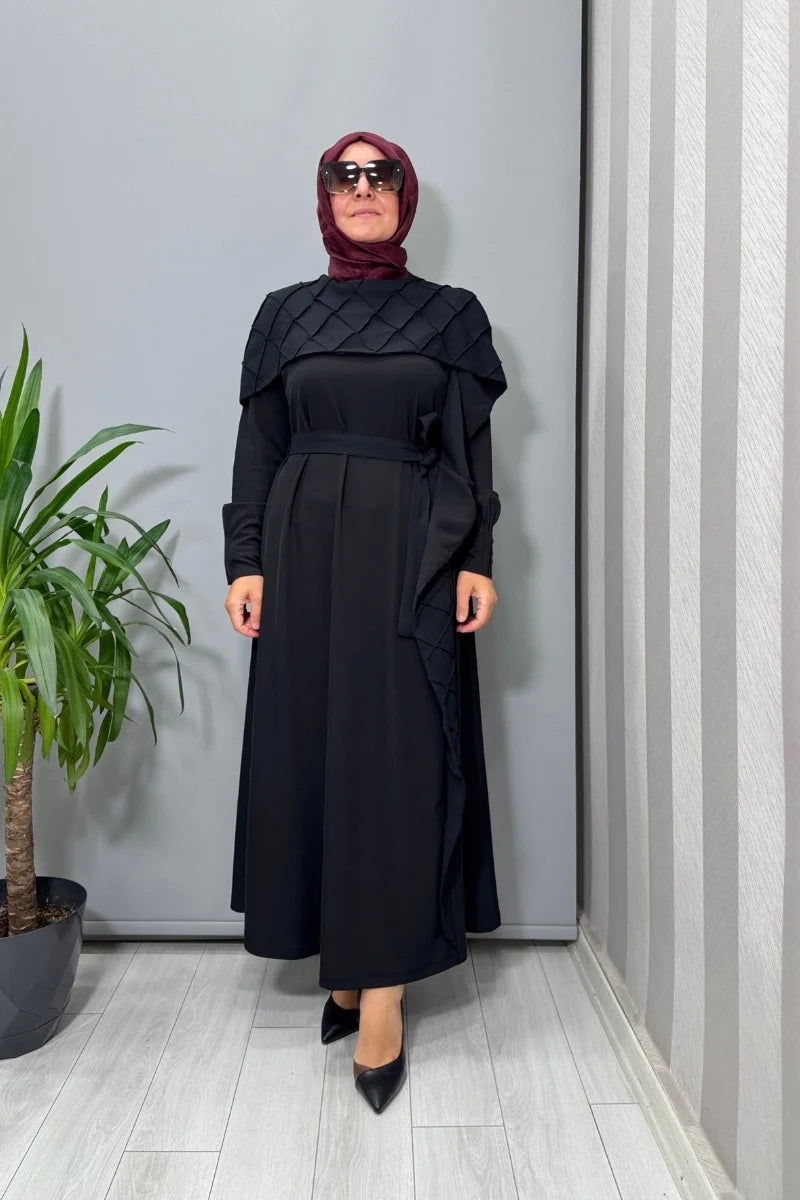 Misswhence Dikiş Detaylı Elbise 38816 - Siyah - Görsel 2 #renk_siyah