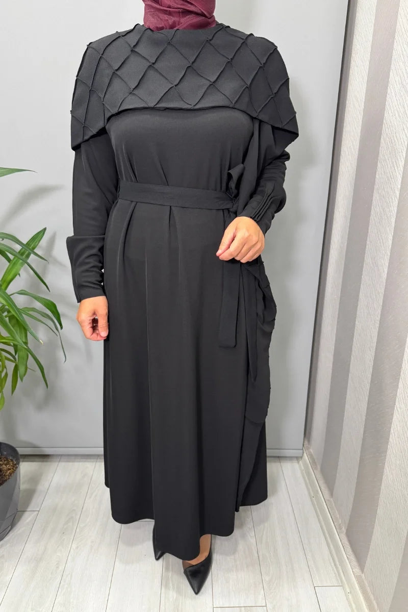 Misswhence Dikiş Detaylı Elbise 38816 - Siyah - Görsel 4 