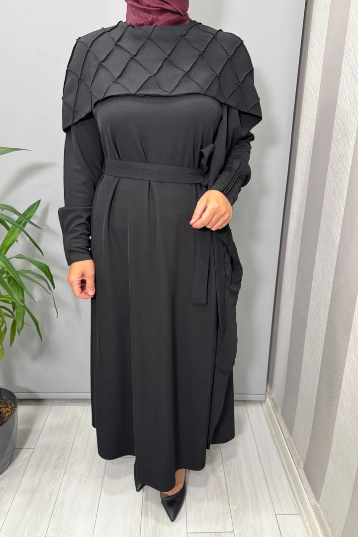 Misswhence Dikiş Detaylı Elbise 38816 - Siyah - Görsel 4 