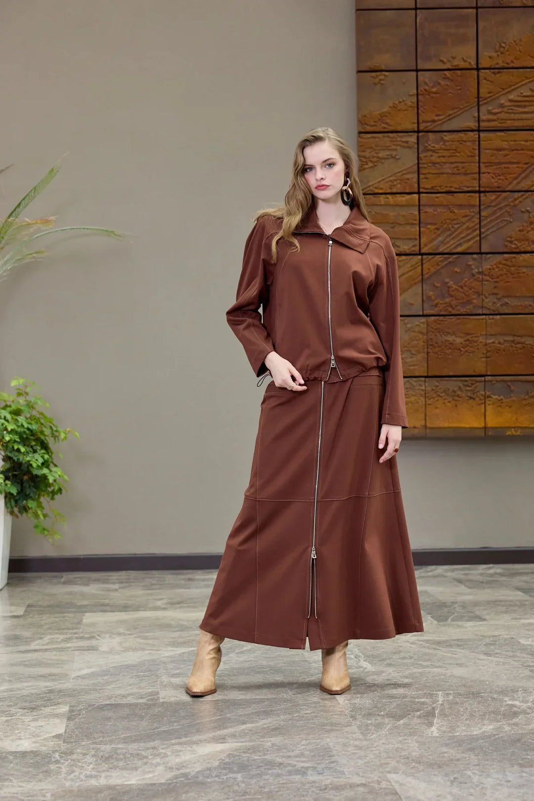 Misswhence Etek Takım Siyah 38201- 38901 - Taba - Görsel 1 