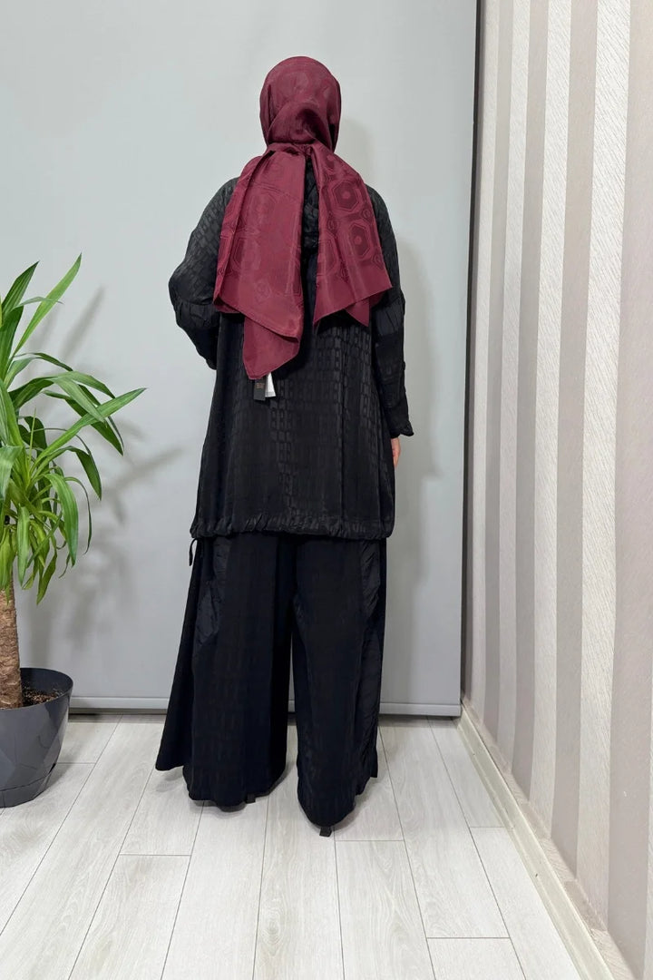 Misswhence İpek Tunik Pantolon Takım 38034 - Siyah - Görsel 4 
