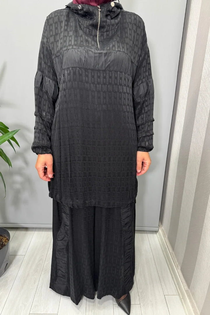 Misswhence İpek Tunik Pantolon Takım 38034 - Siyah - Görsel 3 
