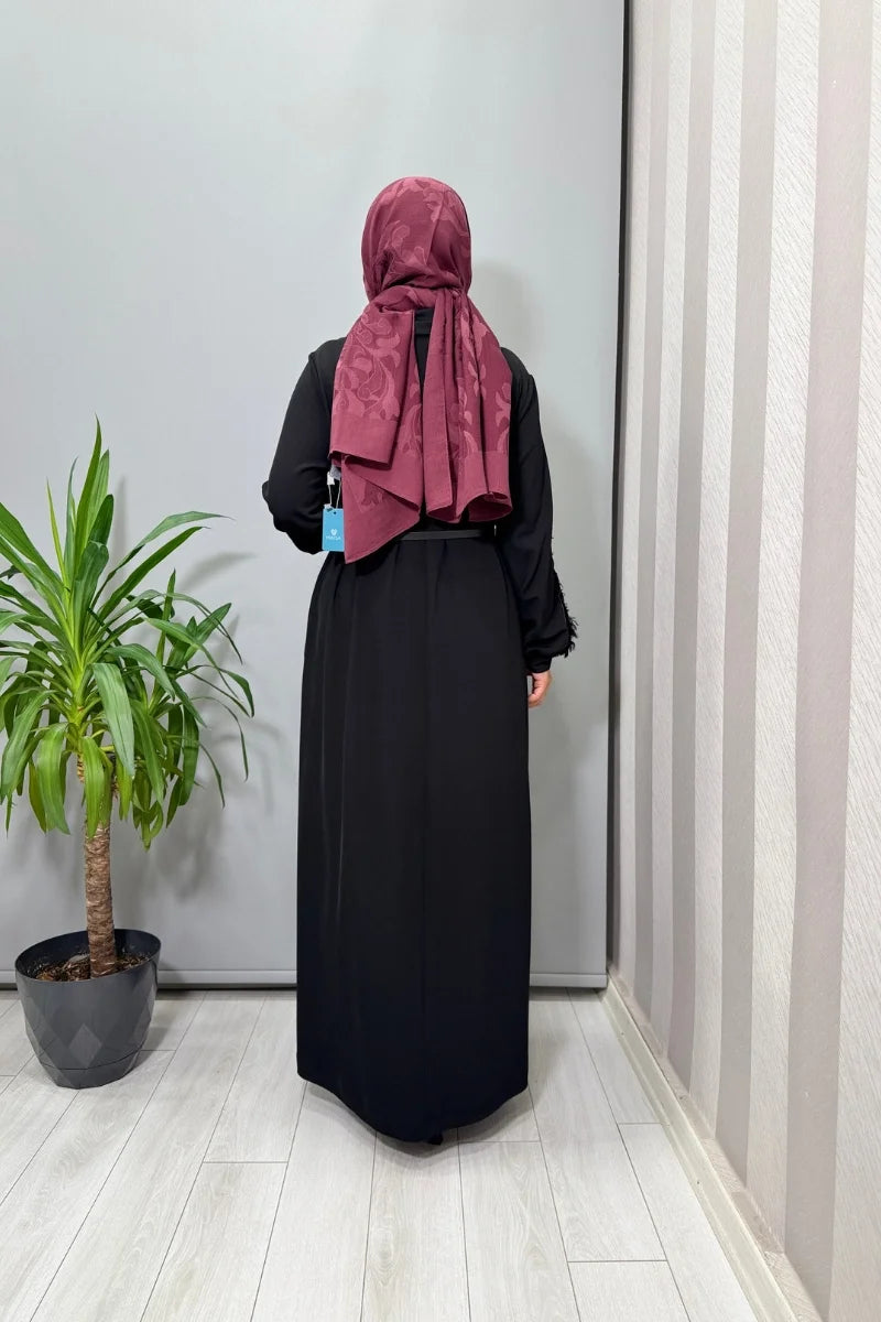 Misswhence Kadife Detaylı Elbise 38800 - Siyah - Görsel 3 