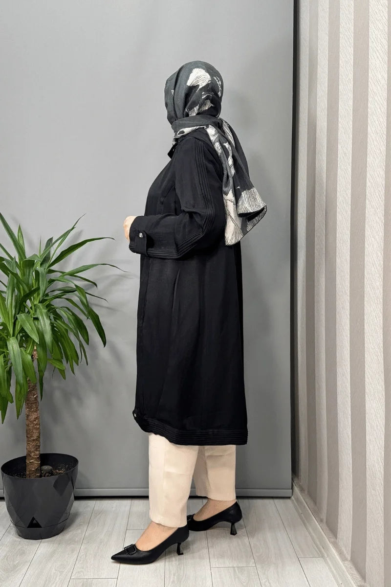 Misswhence Keten Kap 37404 - Siyah - Görsel 2 #renk_siyah