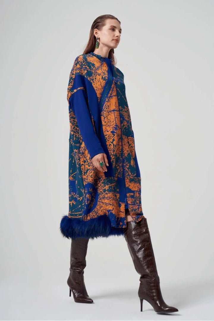 Misswhence Kürklü Triko Kap 36406 - Saks - Görsel 1 