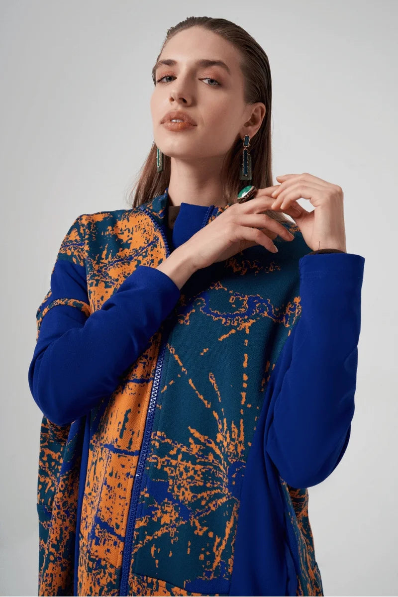 Misswhence Kürklü Triko Kap 36406 - Saks - Görsel 3 