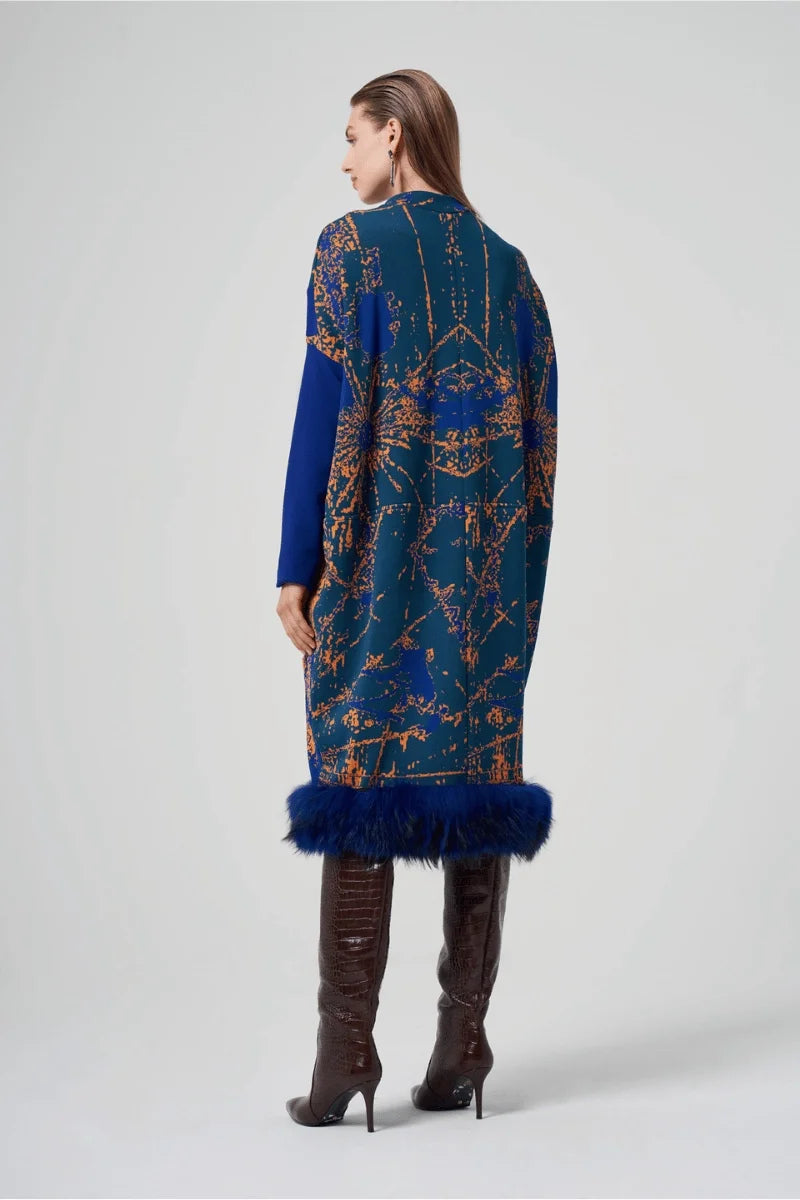 Misswhence Kürklü Triko Kap 36406 - Saks - Görsel 4 