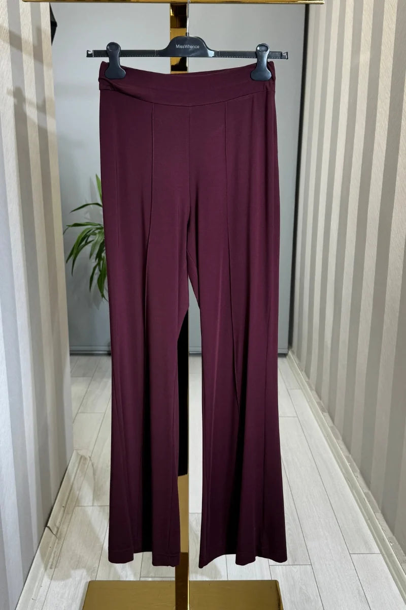 Misswhence Modal Penye Pantolon 39135 - Bordo - Görsel 1 #renk_bordo