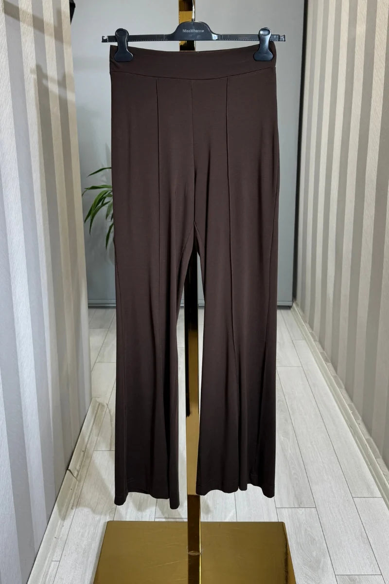 Misswhence Modal Penye Pantolon 39135 - Kahve - Görsel 1 #renk_kahve