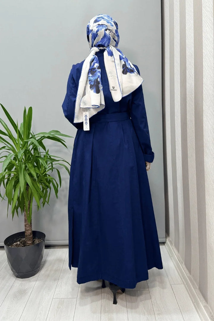 Misswhence Nakış Detaylı Denim Pardesü 37501 - Lacivert - Görsel 3 