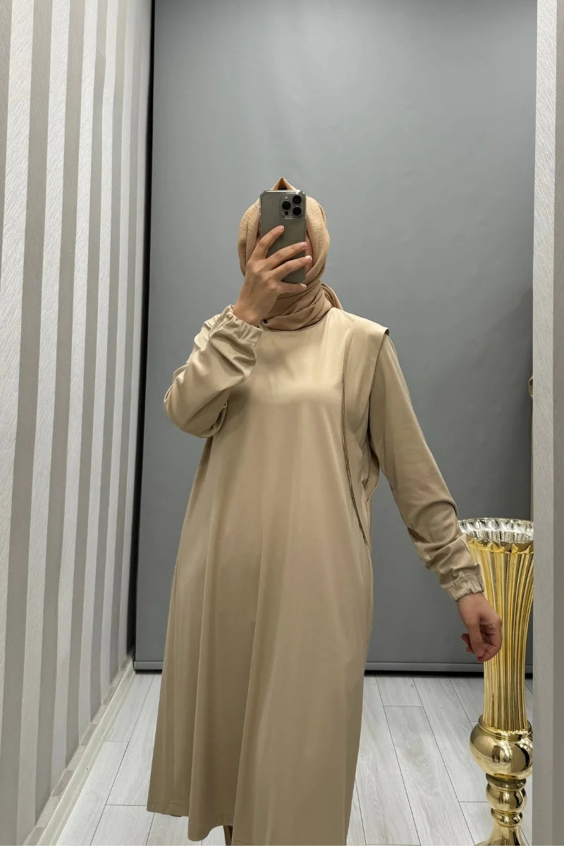 Misswhence Omuz Detaylı Bambu Basic Tunik 35025 - Camel - Görsel 3 