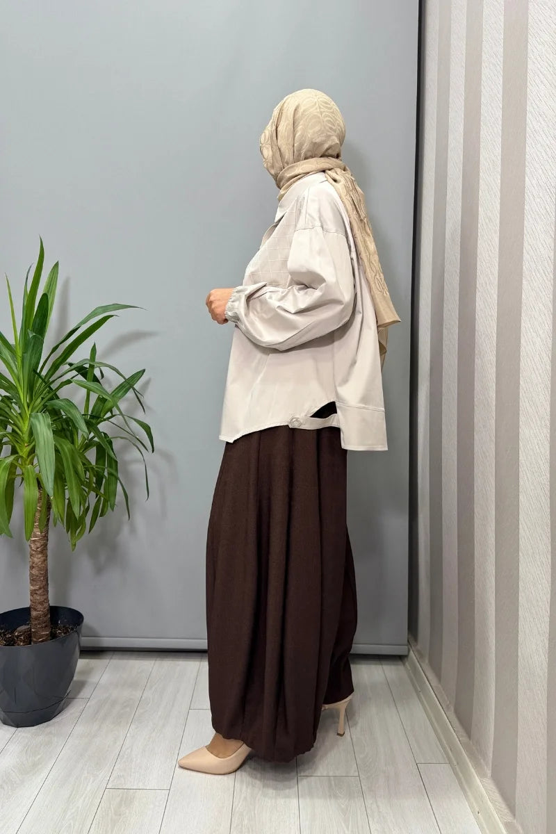 Misswhence Şalvar 38601 - Kahve - Görsel 2 #renk_kahve