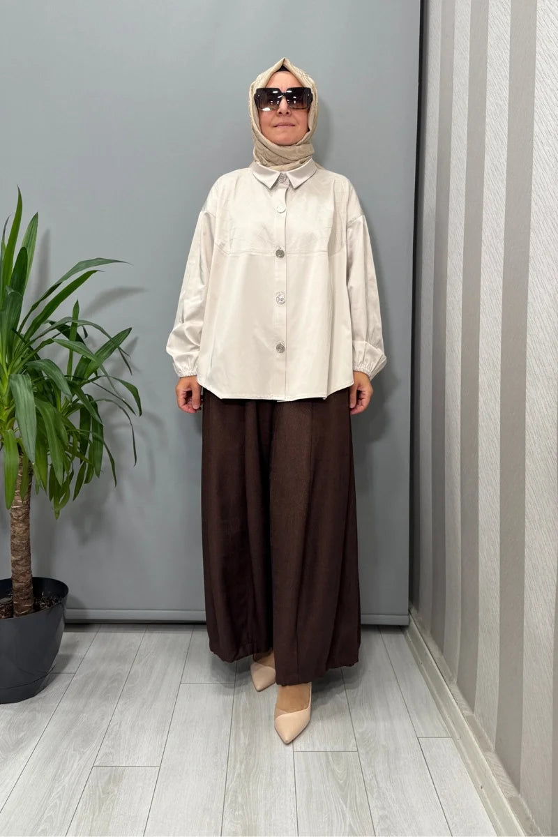 Misswhence Şalvar 38601 - Kahve - Görsel 1 #renk_kahve