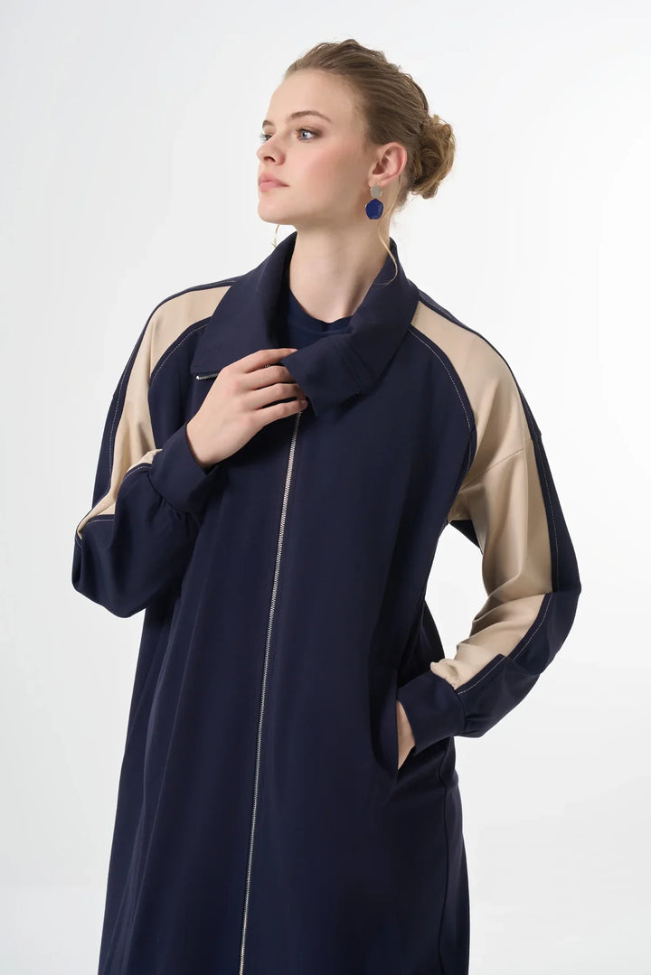 Misswhence Şerit Detaylı Kap 38400 - Lacivert - Görsel 3 