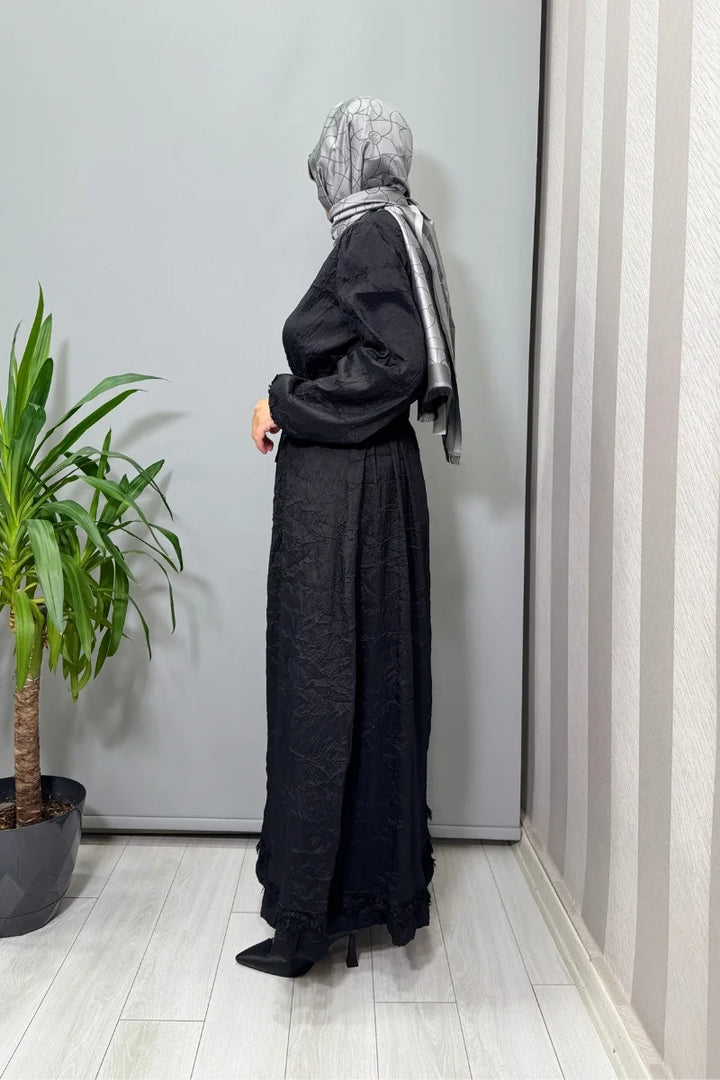 Misswhence Tafta Crush Elbise 38804 - Siyah - Görsel 2 