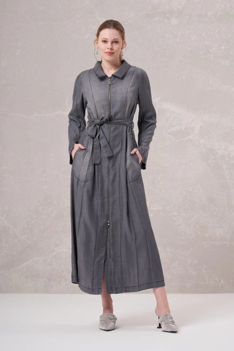 Misswhence Tencel Pardesü 35518 - Gri - Görsel 1 #renk_gri