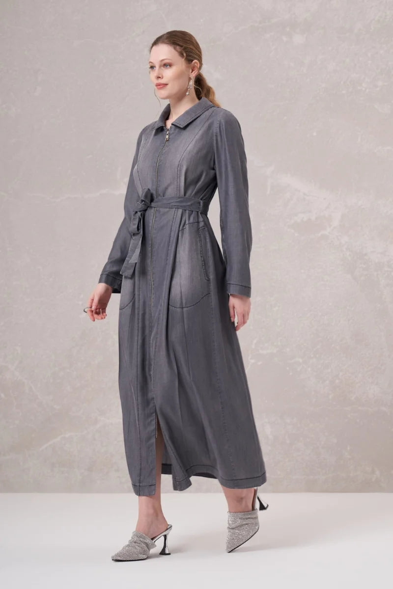 Misswhence Tencel Pardesü 35518 - Gri - Görsel 3 