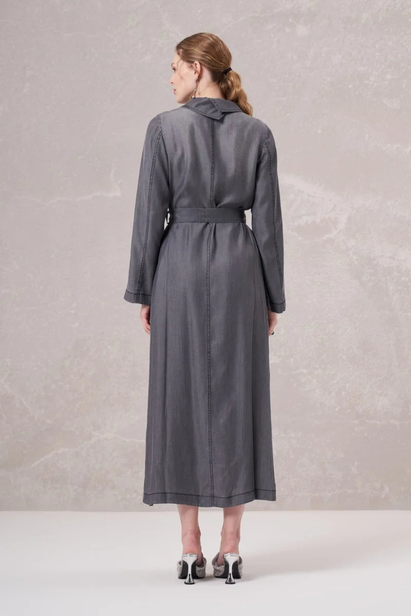 Misswhence Tencel Pardesü 35518 - Gri - Görsel 5 