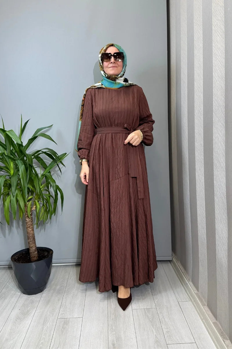 Misswhence Viscon Elbise 39844 - Kahverengi - Görsel 1 