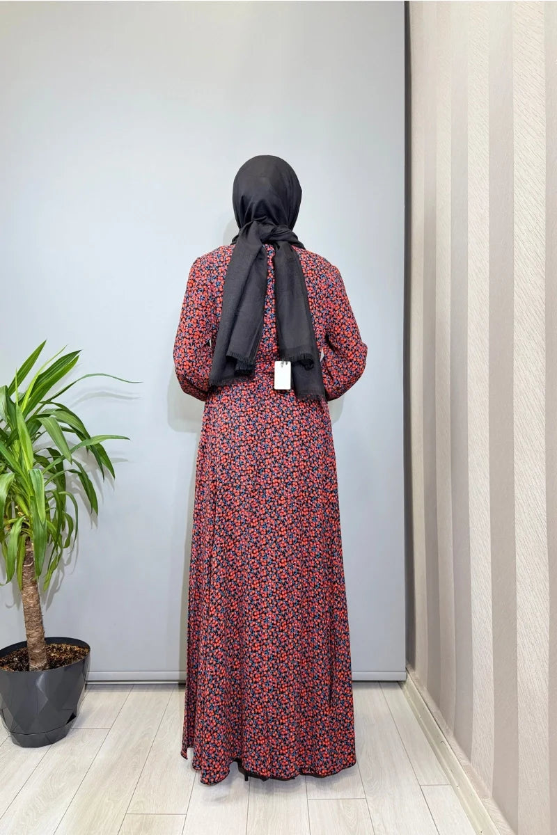 Misswhence Viscon Elbise 39844 - Kırmızı - Görsel 3 