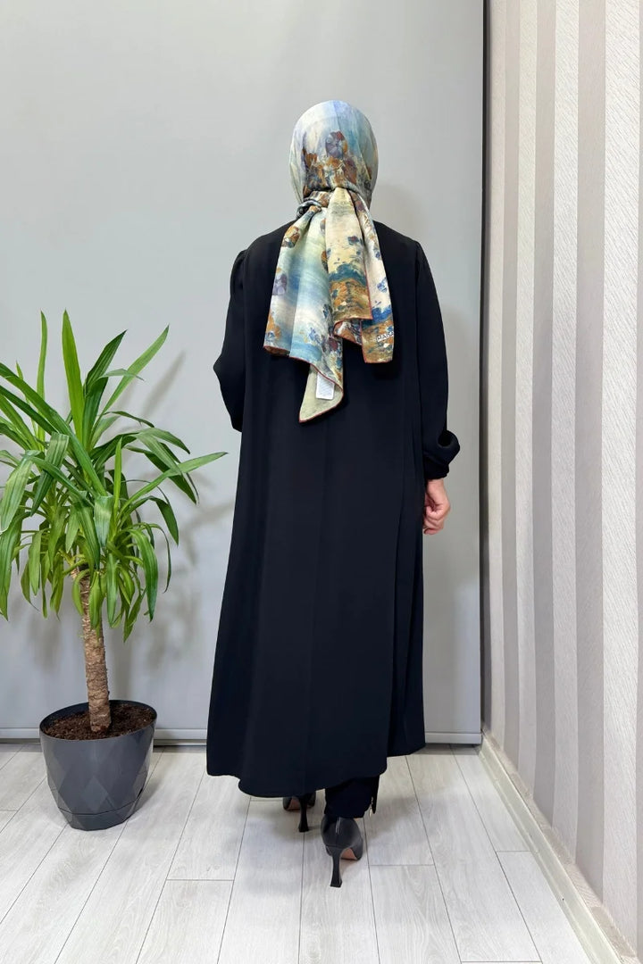 Misswhence Yandan Fermuar Detaylı Tunik Pantolon Takım 38028 - Siyah - Görsel 3 