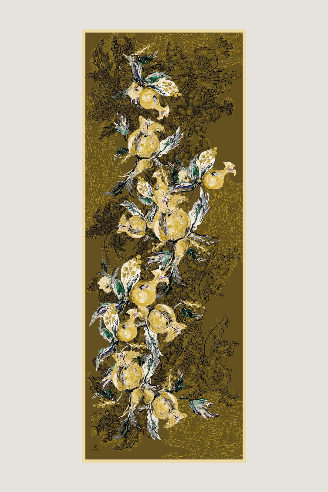 NARDEN MULBERRY İPEK ŞAL 70*190 CM - Haki 