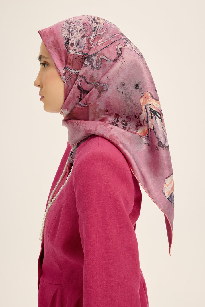 Maisa Narin Tivil İpek Eşarp - Pembe