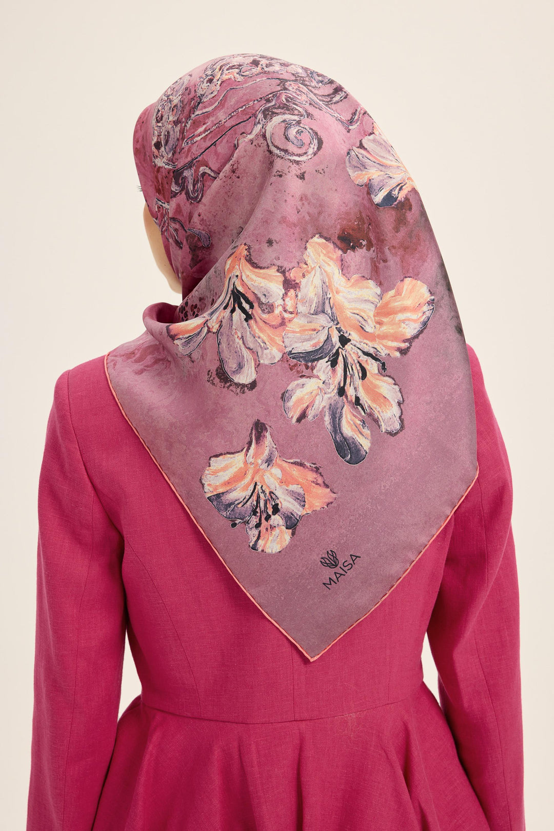 Maisa Narin Tivil İpek Eşarp - Pembe