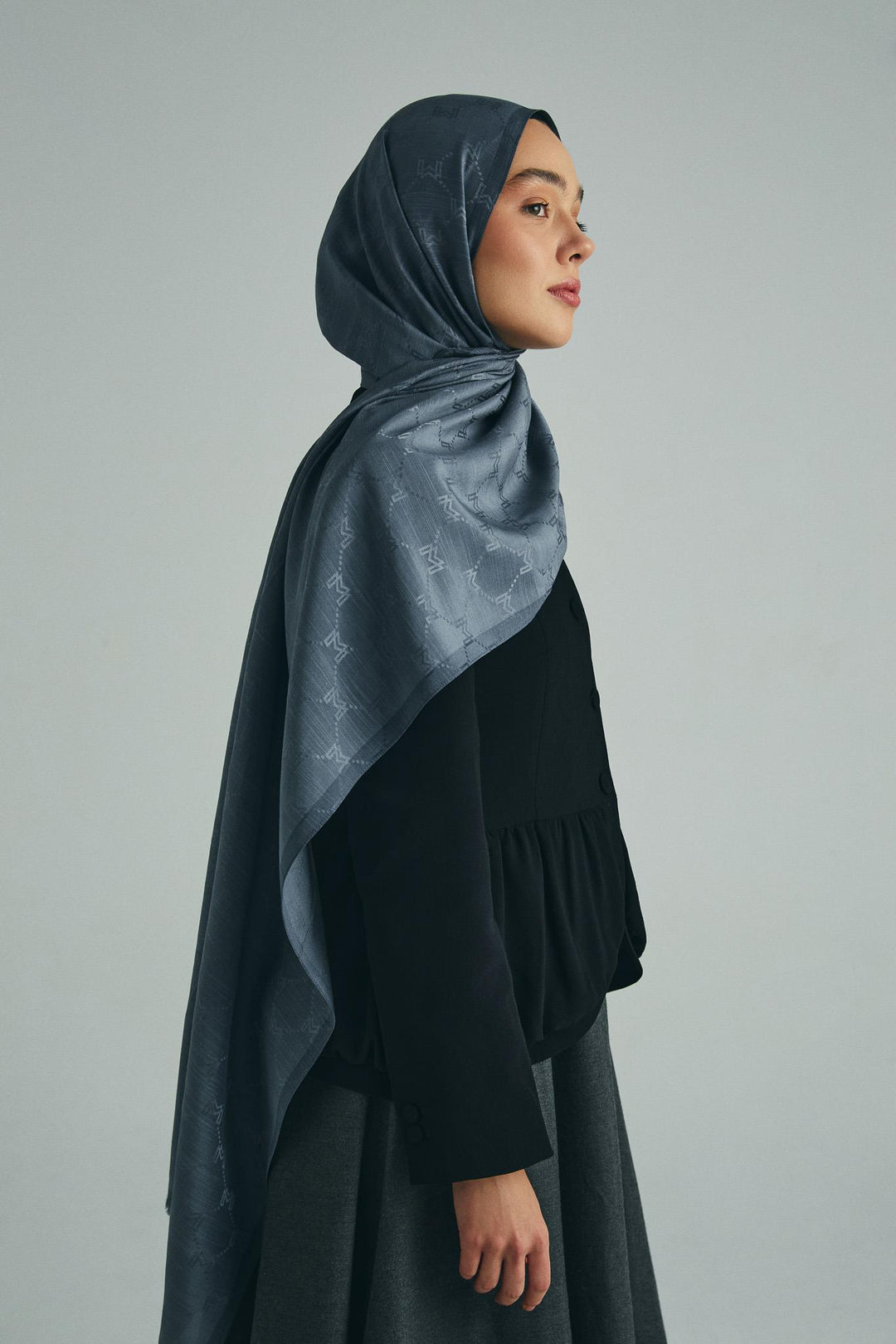 Maisa NEDA PAMUK İPEK ŞAL 70*190 CM - GRİ