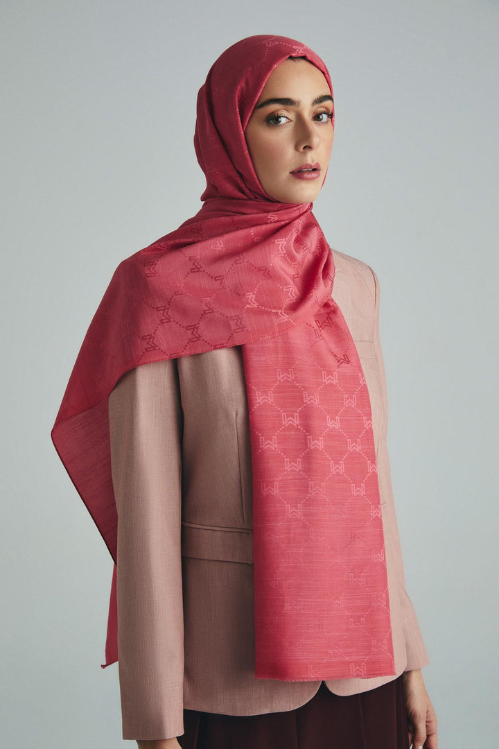 Maisa NEDA PAMUK İPEK ŞAL 70*190 CM - PEMBE