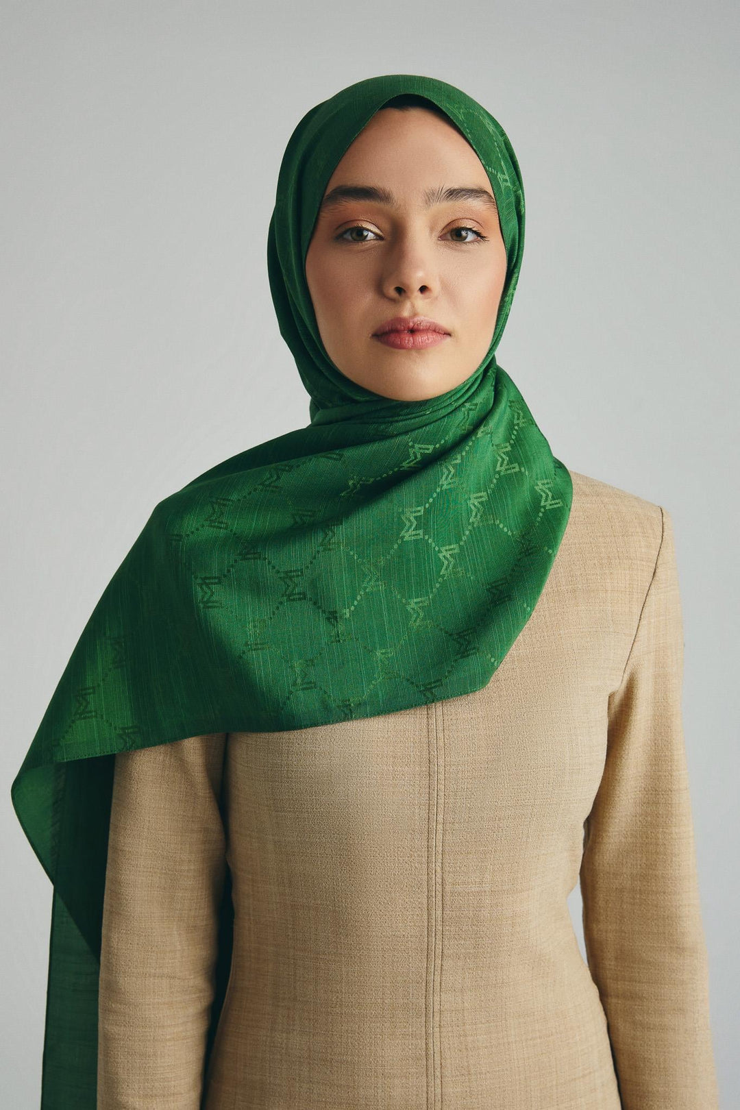Maisa NEDA PAMUK İPEK ŞAL 70*190 CM - YEŞİL
